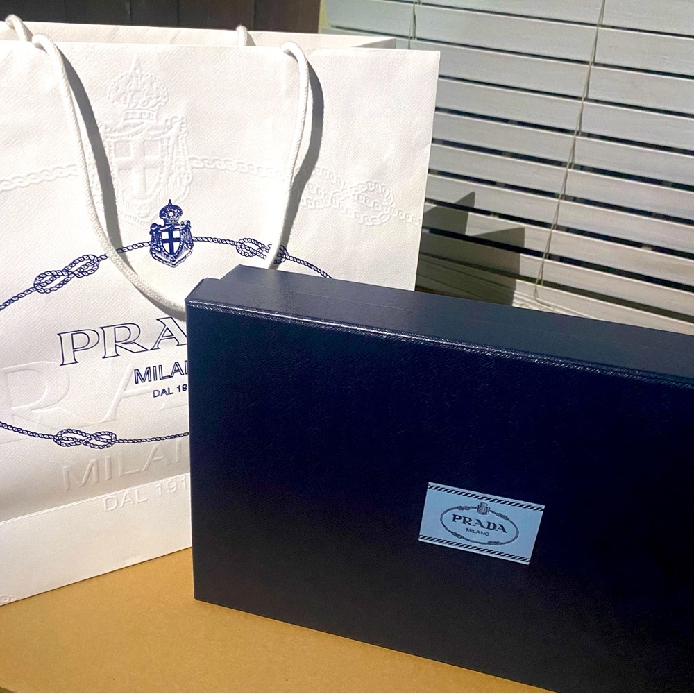 Prada, shopping bag empty and Prada box empty 16x10x3